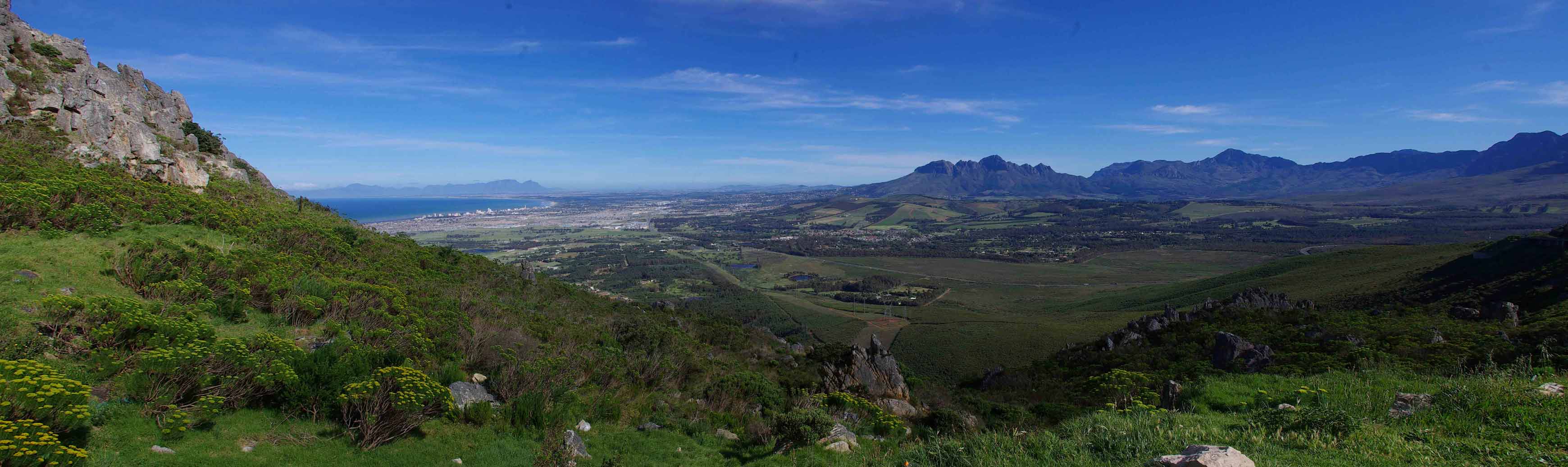 Panorama from Sir Lowry's Pass across False Bay